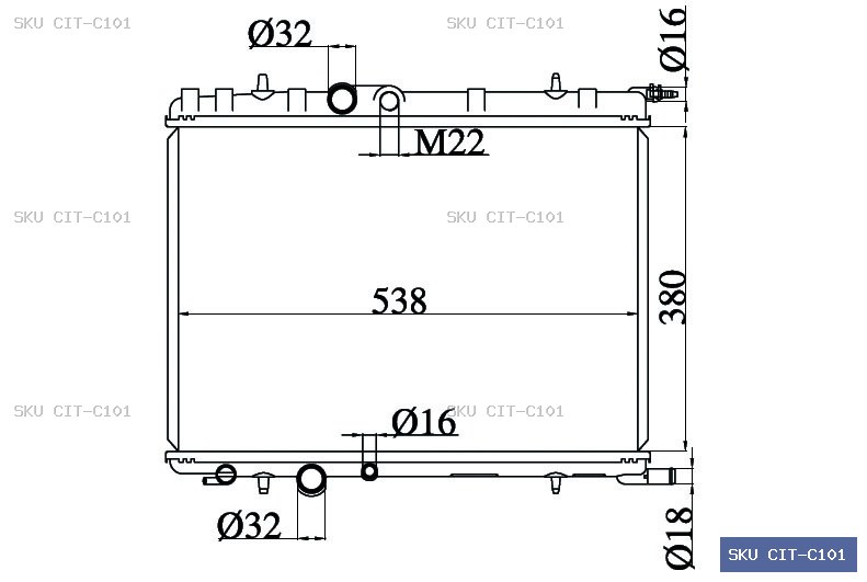 Citroen C4 C4 Picasso 2006-2009 Radiator CIT-C101