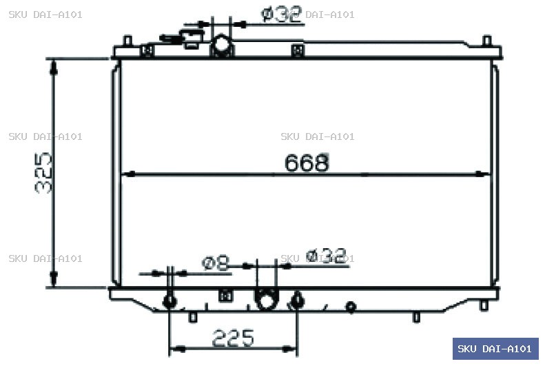 Daihatsu Applause A101 10/89-06/94 Radiator DAI-A101