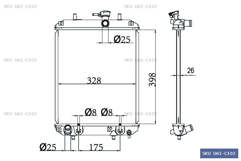 Daihatsu Charade L251 06/03-06/07 Radiator DAI-C102
