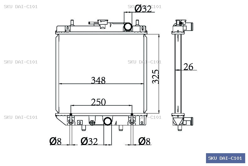 Daihatsu Charade Other Radiator DAI-C101