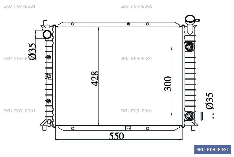 Ford Escort MK5 Radiator FOR-E301