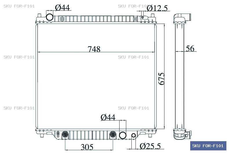 Ford F150 F150 Radiator FOR-F101