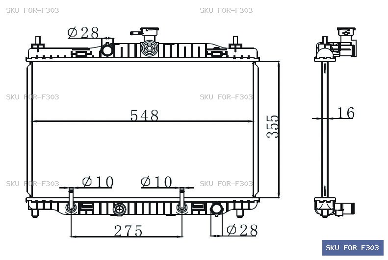 Ford Fiesta WS 2009-on Radiator FOR-F303