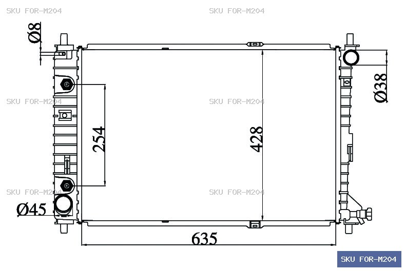 Ford Other Other Radiator FOR-M204