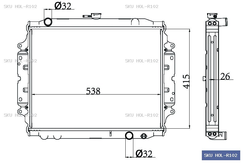 Holden Rodeo TFR54 02/93-12/97 Radiator HOL-R102