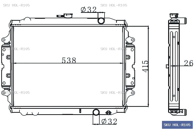 Holden Rodeo TFR54 02/93-12/97 Radiator HOL-R105