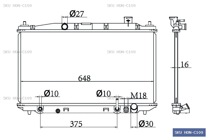 Honda Civic ES8 Radiator HON-C109