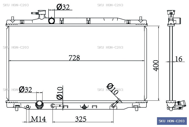 Honda CR-V RE3 2006-2011 Radiator HON-C203