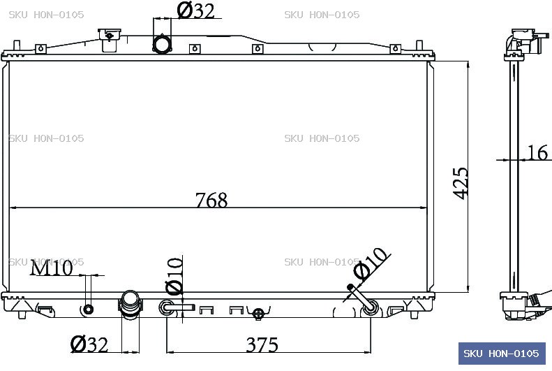 Honda Odyssey Gen3 RB1-2 2003-2008 Radiator HON-O105