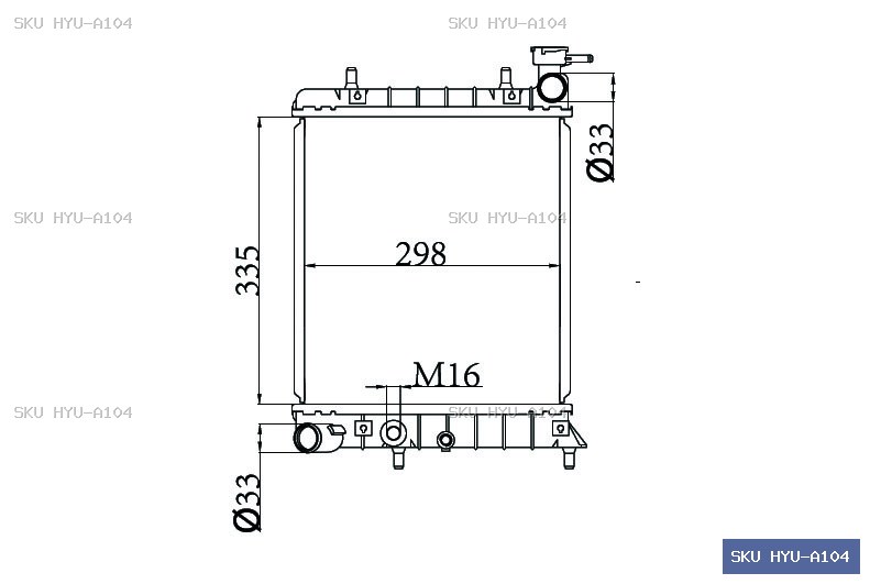 Hyundai Accent Other Radiator HYU-A104
