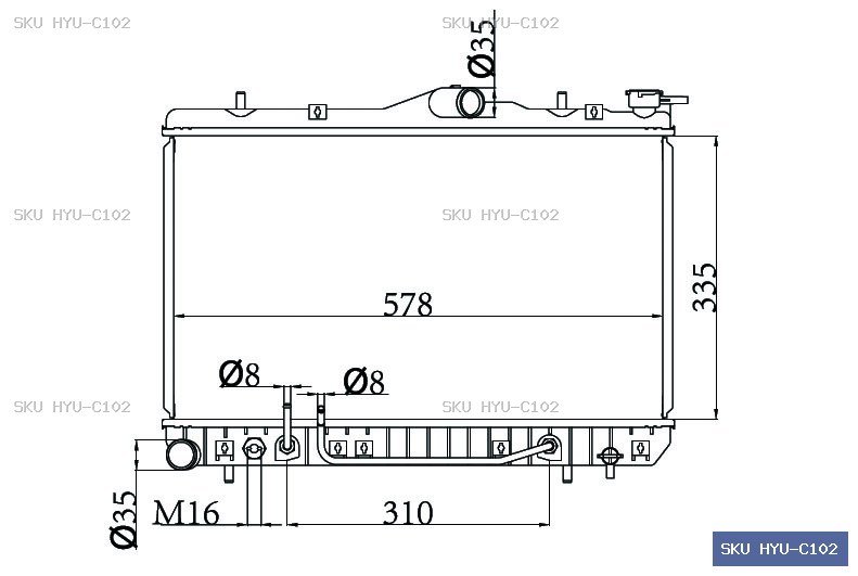 Hyundai Coupe FX Radiator HYU-C102
