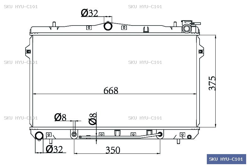 Hyundai Coupe RD Radiator HYU-C101