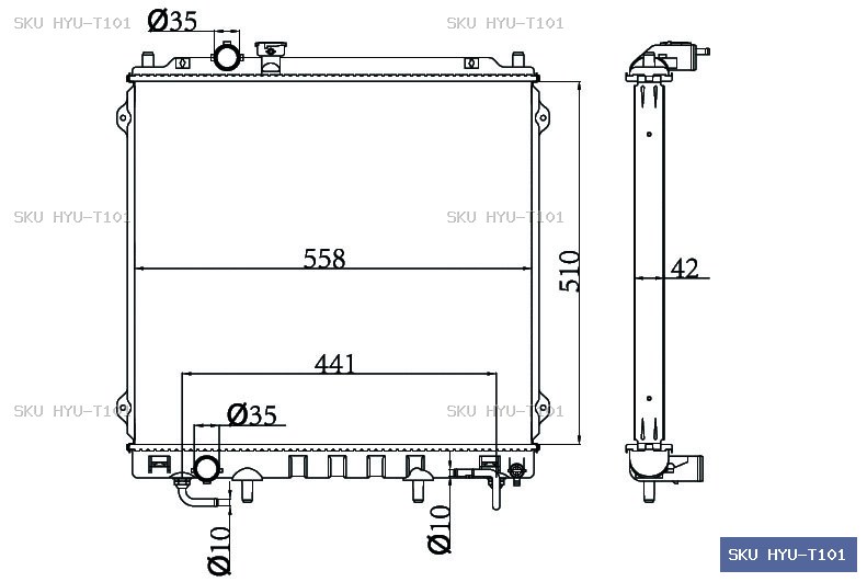 Hyundai Terracan 2001-2007 Radiator HYU-T101