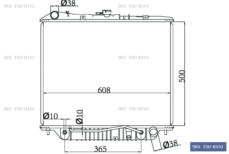 Isuzu Bighorn UBS69 Radiator ISU-B101