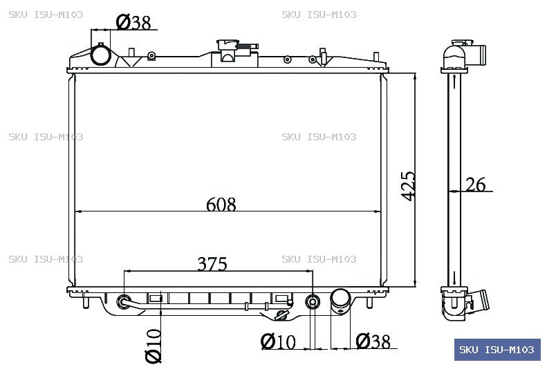 Isuzu MU Gen2 1998-2004 Radiator ISU-M103