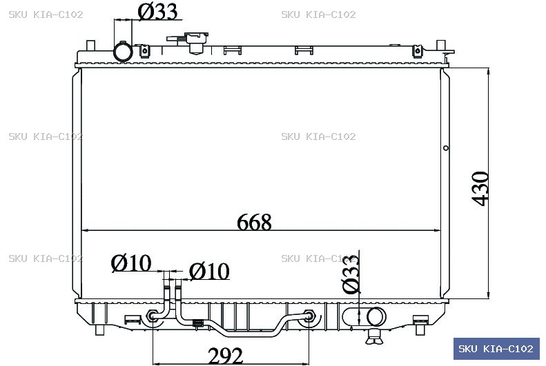 KIA Carens 2000-2002 Radiator KIA-C102