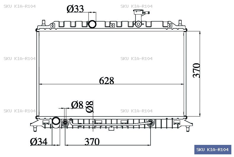 KIA Rio JB 2005-2011 Radiator KIA-R104