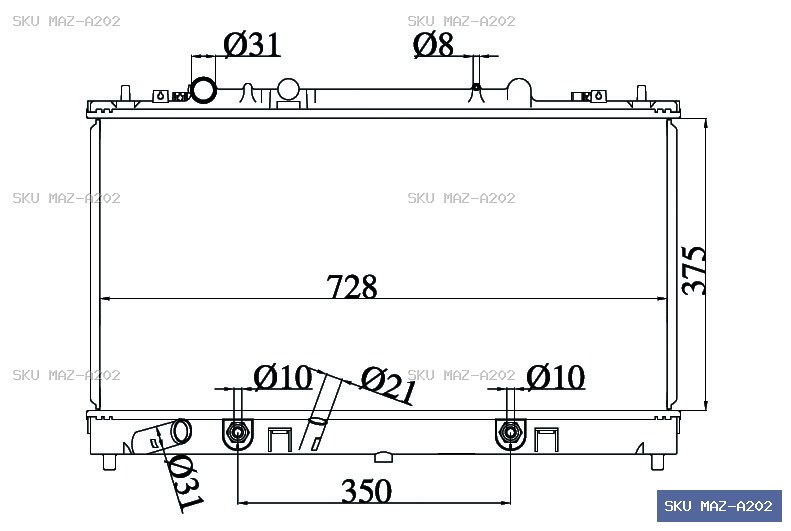 Mazda Atenza GG 2002-2008 Radiator MAZ-A202