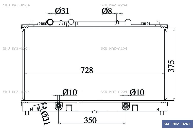 Mazda Atenza GG 2002-2008 Radiator MAZ-A204