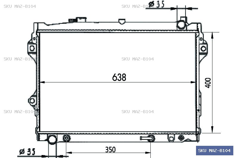 Mazda B2500 UF Radiator MAZ-B104