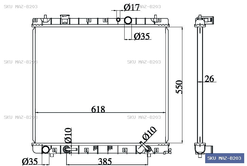 Mazda Bongo Other Radiator MAZ-B203