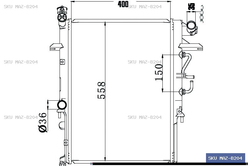 Mazda Bongo SK Radiator MAZ-B204