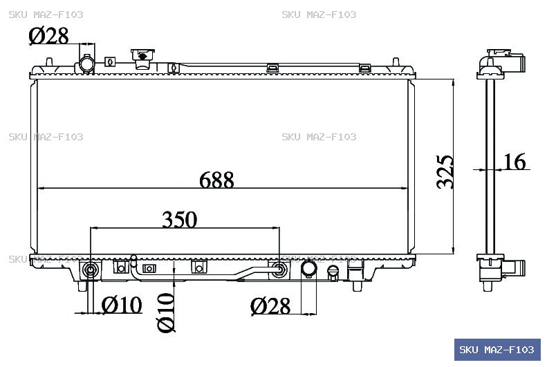 Mazda Familia BH 94-97 Radiator MAZ-F103
