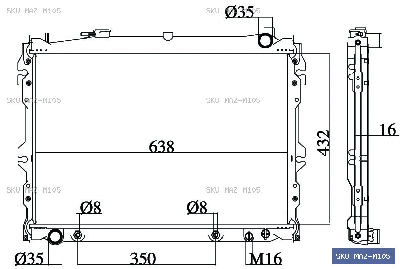 Mazda MPV Other Radiator MAZ-M105