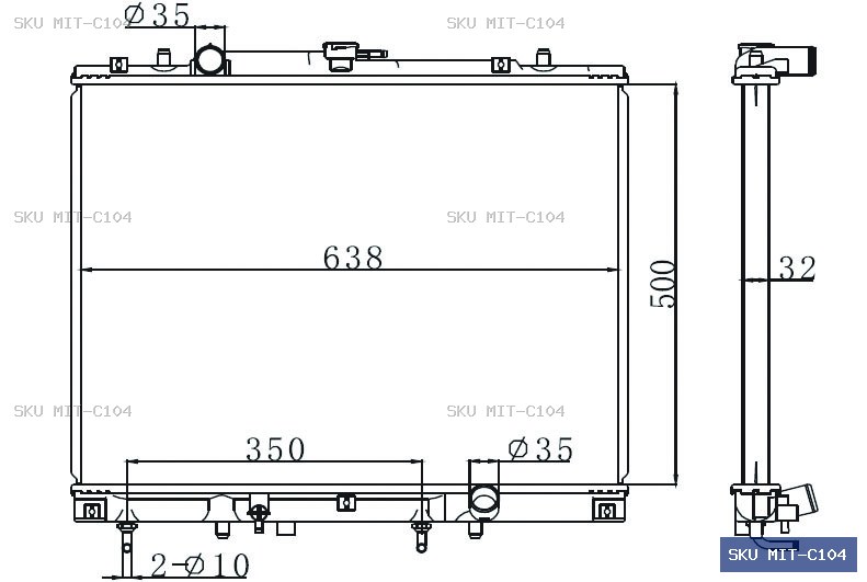 Mitsubishi Challenger K96W Radiator MIT-C104