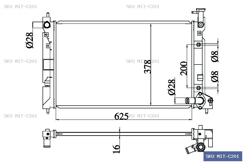 Mitsubishi Colt Z21A Radiator MIT-C201