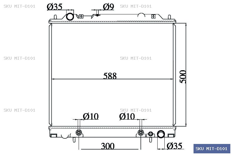 Mitsubishi Delica PA4W Radiator MIT-D101