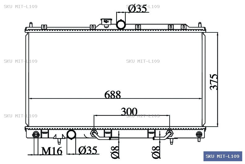 Mitsubishi Lancer CS2A 01-07 Radiator MIT-L109