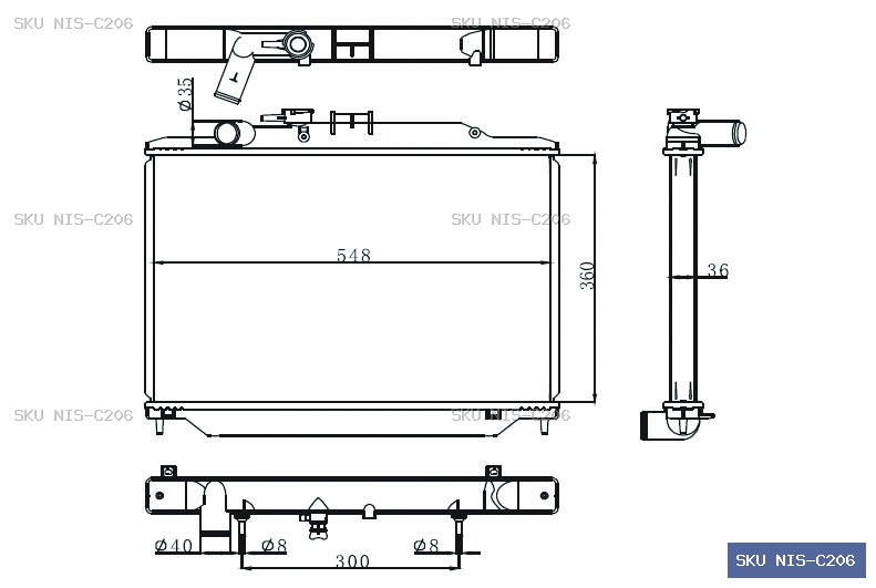 Nissan Caravan Homy E25 2001-2006 Radiator NIS-C206