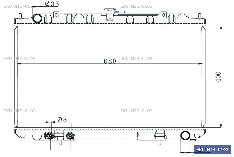 Nissan Cefiro A33 1999-2003 Radiator NIS-C103