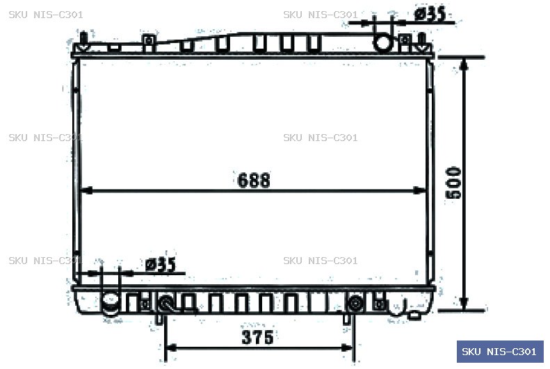 Nissan Cima F50 01/01-08/10 Radiator NIS-C301