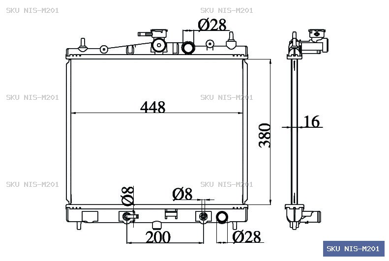 Nissan March K12 2002-2009 Radiator NIS-M201