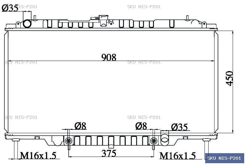 Nissan Patrol Y61 1999-2003 Radiator NIS-P201