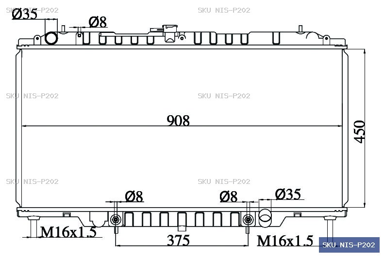 Nissan Patrol Y61 1999-2003 Radiator NIS-P202