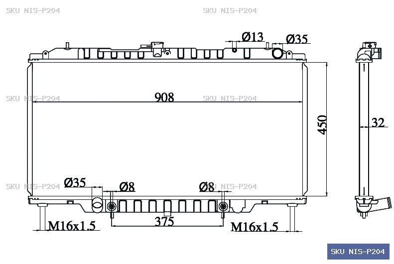 Nissan Patrol Y61 1999-2003 Radiator NIS-P204