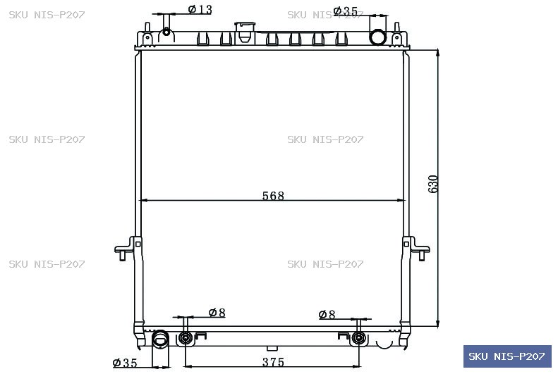 Nissan Patrol Y61 1999-2003 Radiator NIS-P207