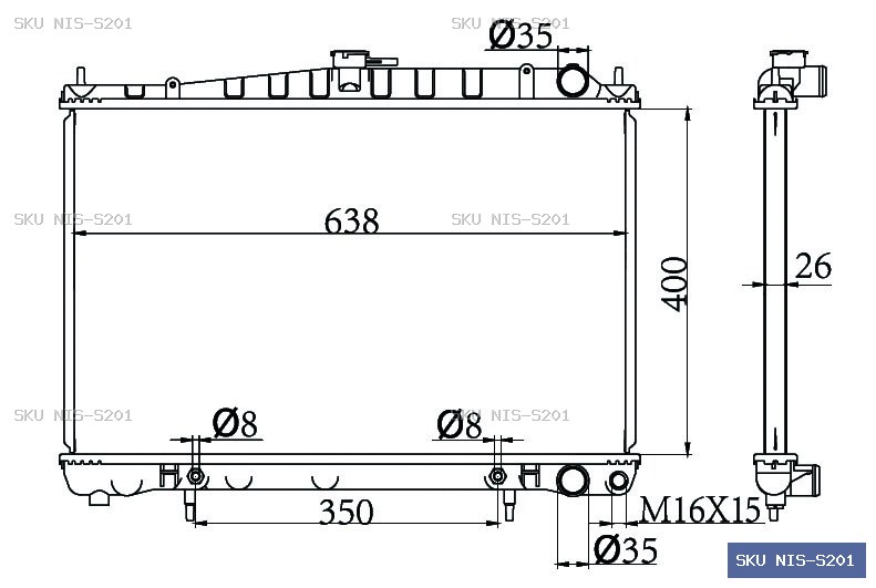 Nissan Skyline R34 1998-2001 Radiator NIS-S201