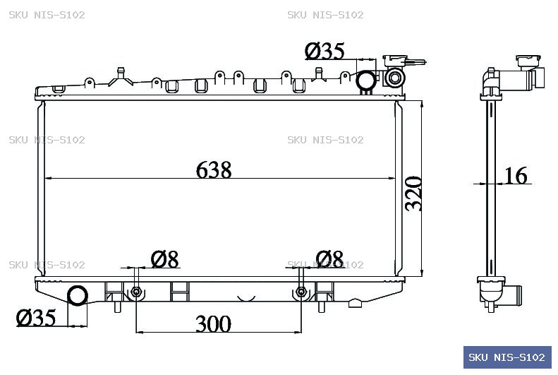 Nissan Sunny B14 1994-1998 Radiator NIS-S102