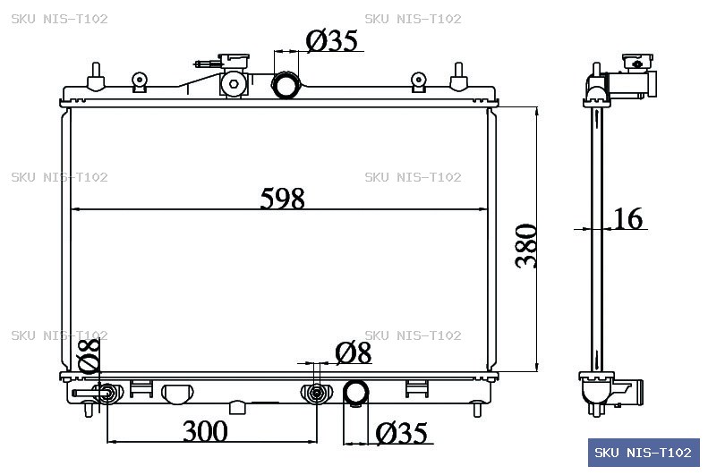Nissan Tiida C11 2004-2007 Radiator NIS-T102