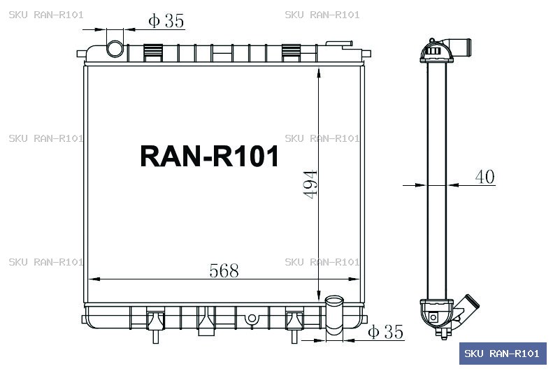 Range Rover Classic Other Radiator RAN-R101