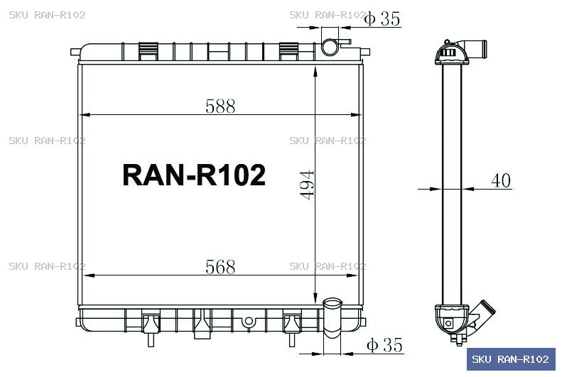 Range Rover Classic Other Radiator RAN-R102