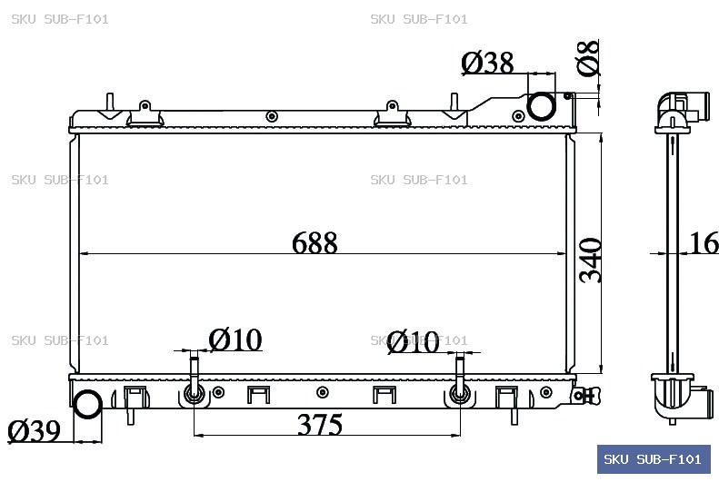 Subaru Forester SF 1997-2000 Radiator SUB-F101