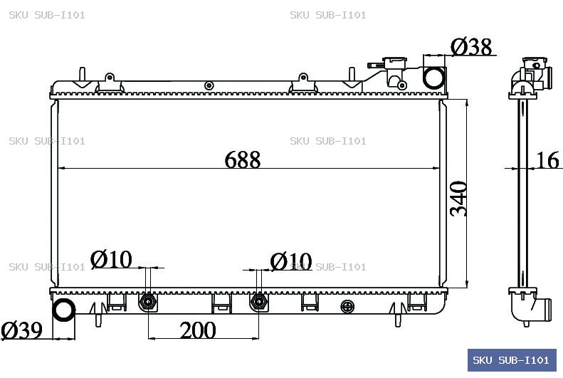 Subaru Impreza GC-GF 1998-2000 Radiator SUB-I101