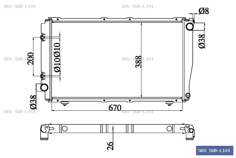 Subaru Legacy BD5 1994-1999 Radiator SUB-L101