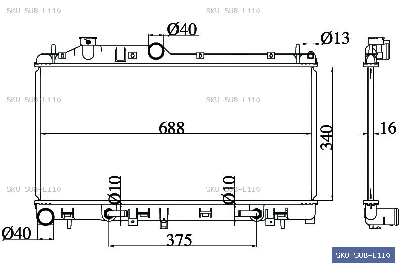 Subaru Legacy BP5 2003-2009 Radiator SUB-L110
