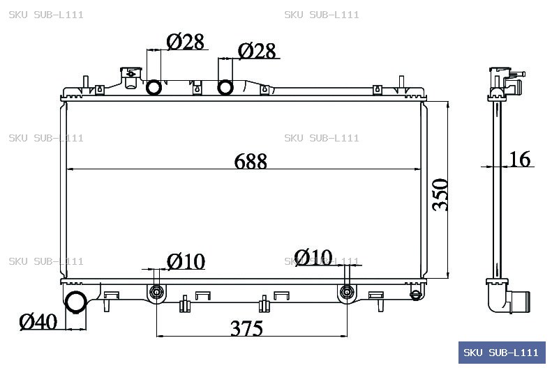 Subaru Legacy BP5 2003-2009 Radiator SUB-L111